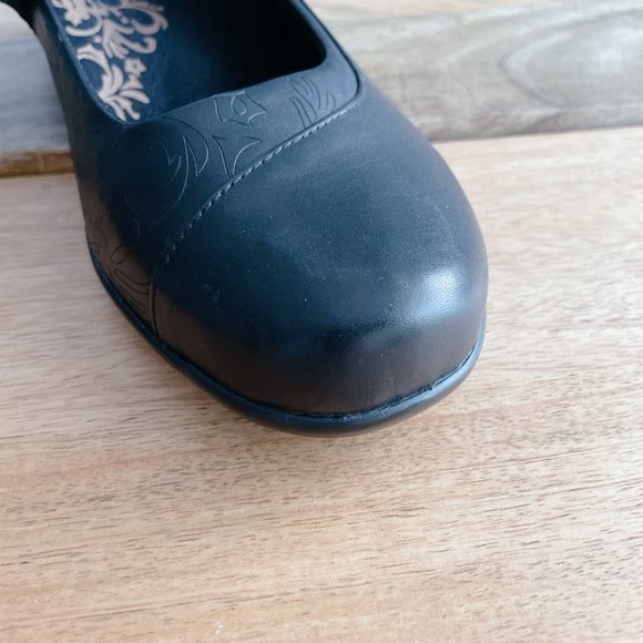 Aetrex NEW! Leather Mary Jane Shoes Black flats size 9.5W - Picture 8 of 16